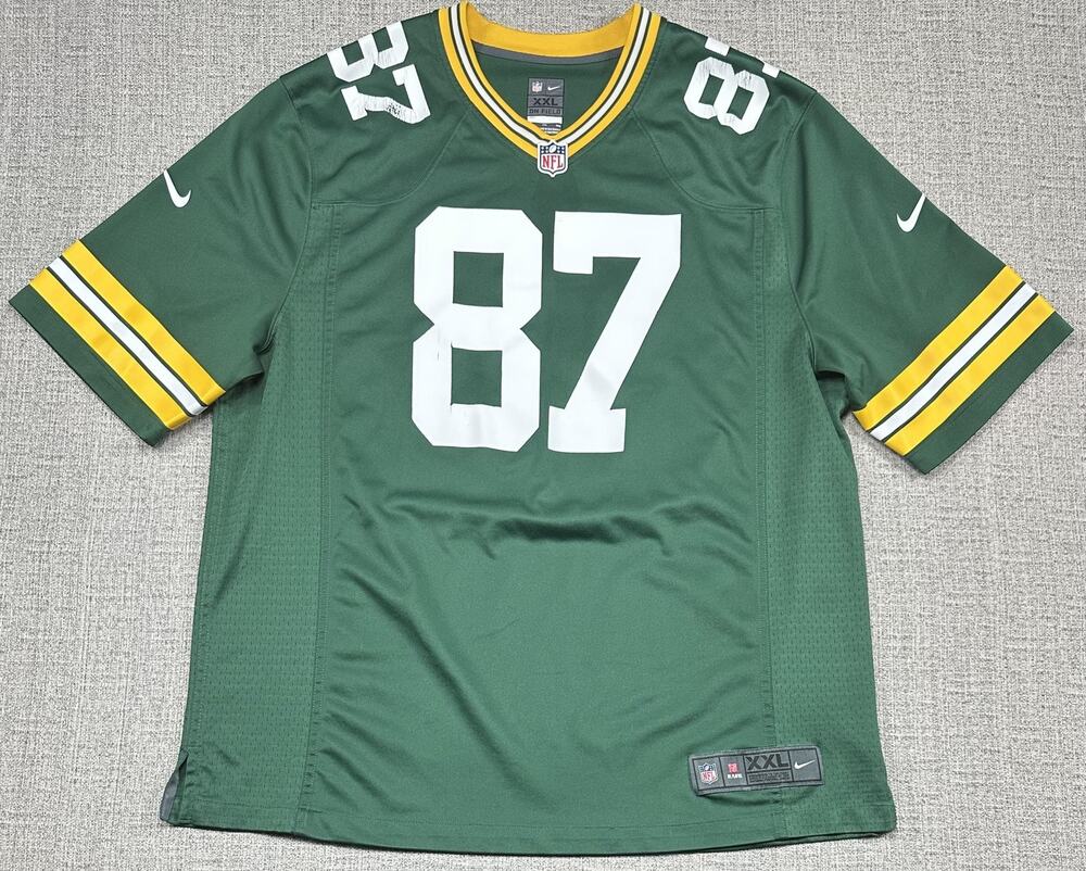 Green Bay Packers Jersey Mens 2XL Green Nike On Field Doubs 87 Authentic